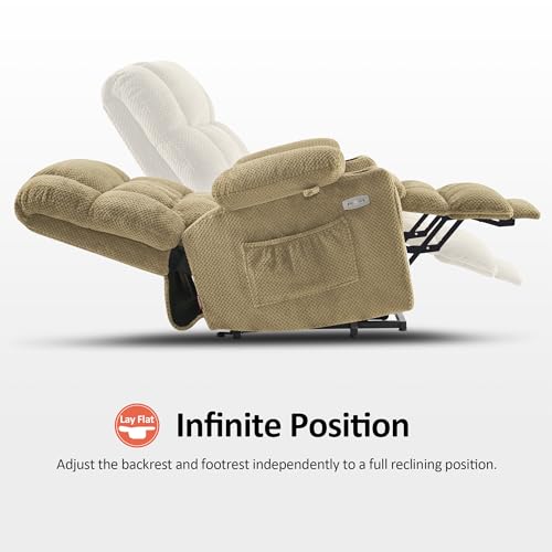 Dual Motor Power Lift Recliner Chair with Massage and Heat for Elderly People