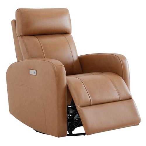 Genuine Leather Power Swivel Glider Recliner Chair 9098