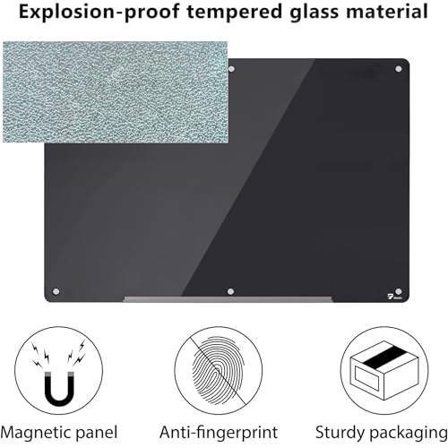 Magnetic Glass Whiteboard for Wall