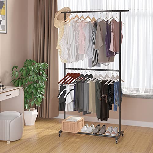 Double Rod Clothing Garment Rack