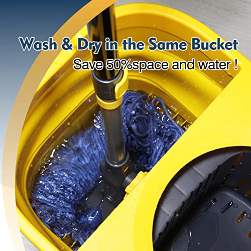 Looped End String Wet Mop Heavy Duty Cotton Mop Commercial Industrial Grade Iron Pole Jaw Clamp Floor Cleaning 51in Long