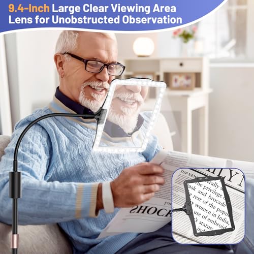 Hands Free Floor Magnifying Glass with 48 LED Light