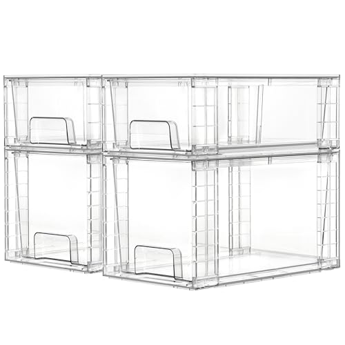 Easily Assemble Clear Storage Dawers Set