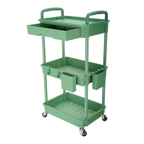 3 Tier Rolling Cart with Drawer