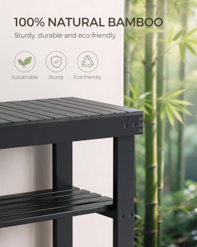 Bamboo Shoe Rack Bench