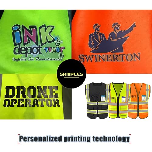 High Reflective Visibility Safety Vest Custom Your Logo Safety Workwear with Reflective Strips and Pockets