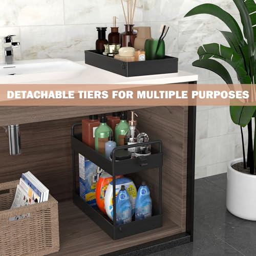 3 Tier Slim Rolling Storage Cart with Wheels Utility Organizer