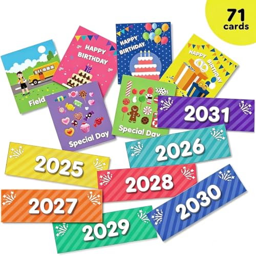 Classroom Monthly Calendar Pocket Chart with 71 Cards for Kids Learning for Home