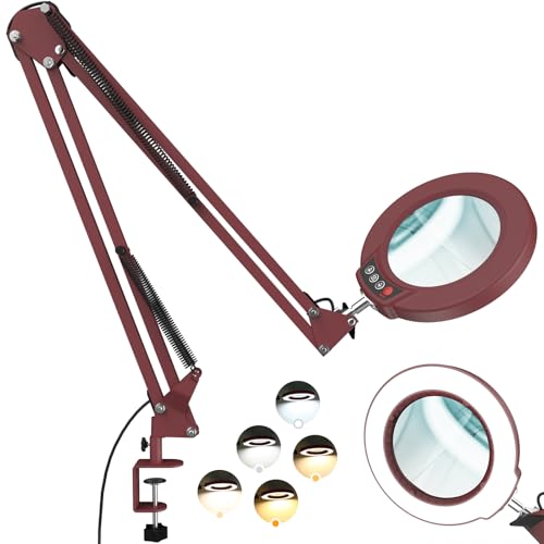 Magnifying Glass with Light and Clamp