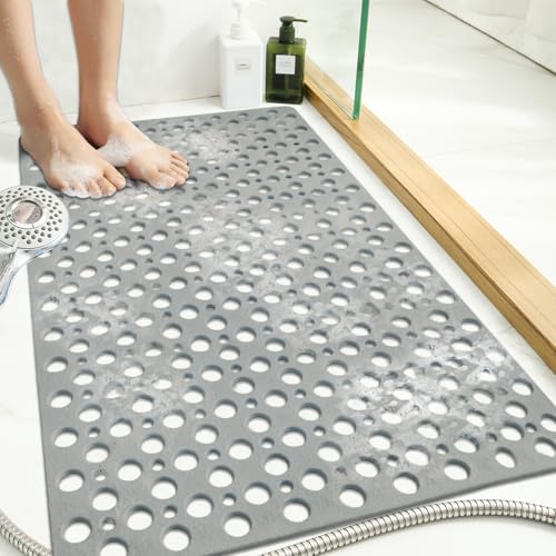 Large Shower Mat Non Slip TPE Bathtub Mat Suction Cups