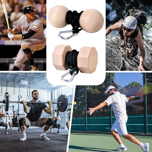 Wooden Wrist Roller and Forearm Strengthener