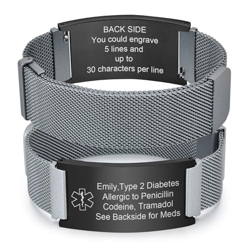 Medical Alert Id Bracelet for Men Women
