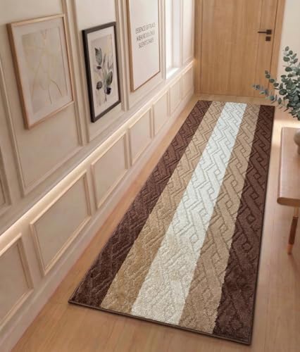 Custom Size Hallway Runner Rug Trellis Grey Color 31 inch Wide Select Your Length Non