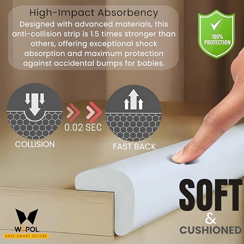 Corner Edge Protector Baby Proofing with 8 Corner Guard 18ft Furniture Corner & Edge Safety Bumpers Cushion