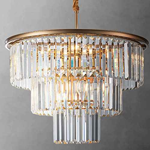Modern Luxury Crystal Chandelier Light Fixture for Dining Room Living Room
