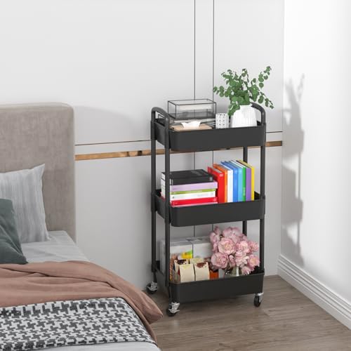 3 Tier Rolling Utility Cart with Handle