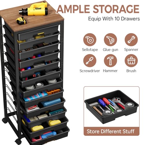 Rolling Cart with Drawers
