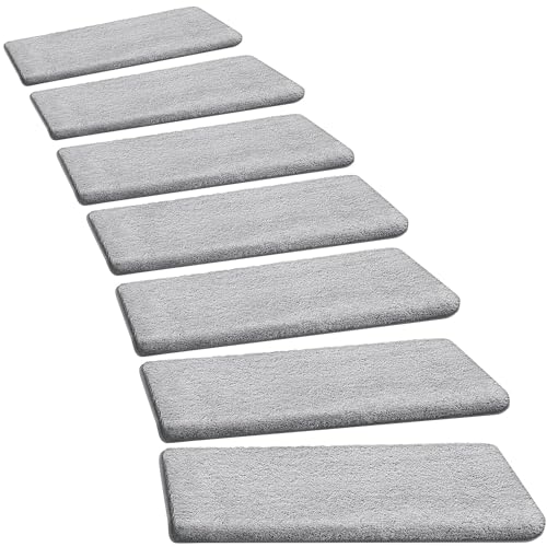 Bullnose Carpet Stair Treads Ultra Plush for Wooden Steps