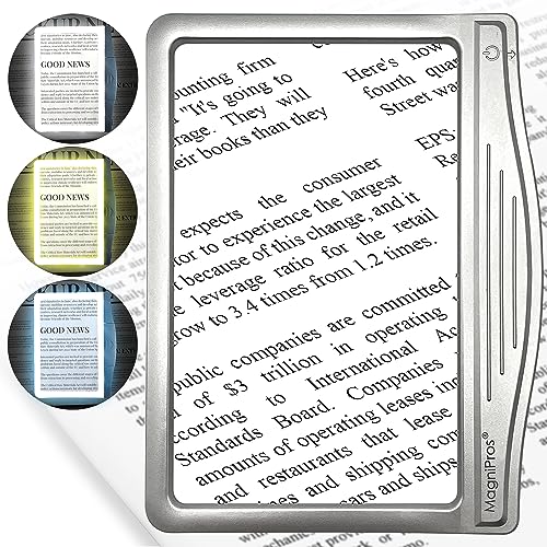 Battery Operated Black & Silver Page Magnifier