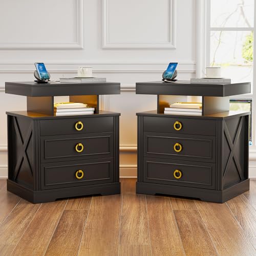 Nightstand with Lockable Gun Drawer