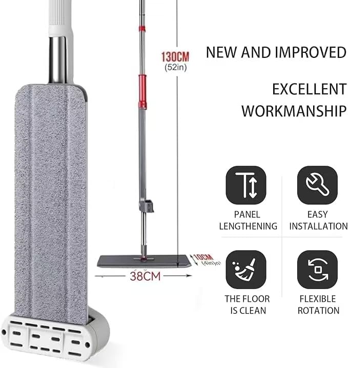 Wet Dry Flat Microfiber Mop for Hardwood Floors