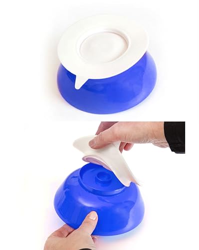 Spill Proof Scoop Bowl and Plate with Suction Base