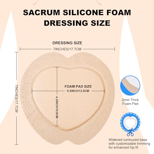Silicone Foam Dressing with Border for Sacrum