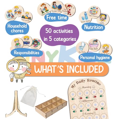 Personalized Wooden Daily Routine Chart