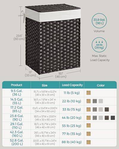 Slim Laundry Hamper with Lid