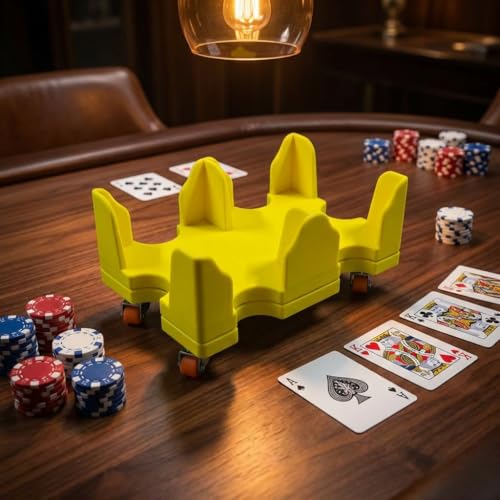 Card Holder Revolving Card Game Holder Playing Cards Tray Rotating 360° Organizes Multiple Decks for Canasta