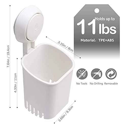 Toothbrush Holder Suction Cup Wall Mounted Drill