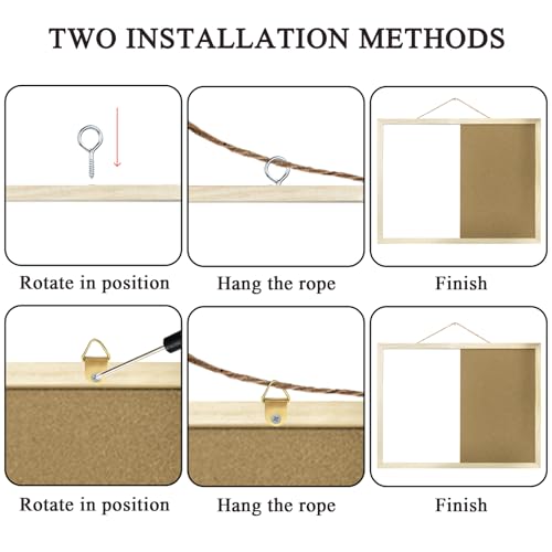 GDMINLO 16.5 x12.6 Inches Dry Erase Cork Bulletin Combination Board