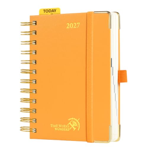 2026 2027 Academic Daily Planner One Page Per Day Hardcover Appointment Book with Hourly Time Slots