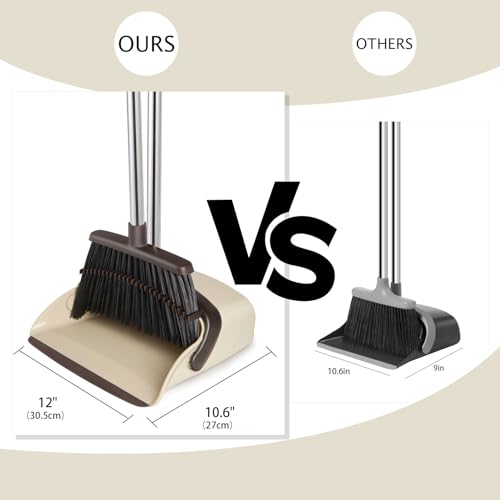 Broom and Dustpan Set with Long Handle