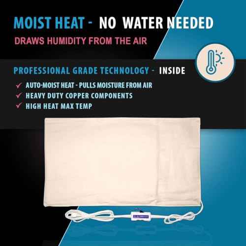 Professional Grade Heating pad with Automatic Moist Heat by Thermotech