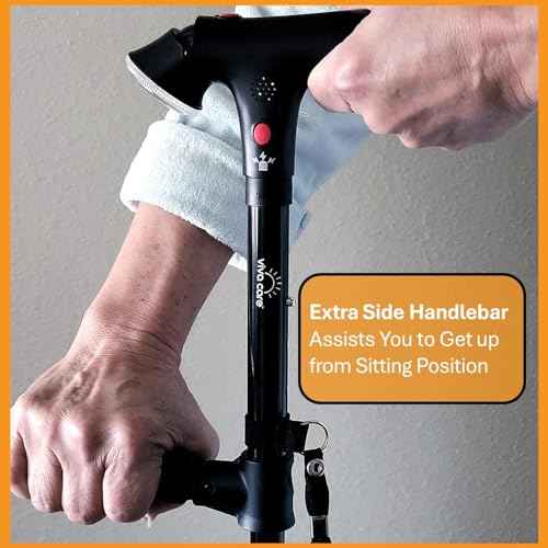 Walking Cane with Light & Alarm