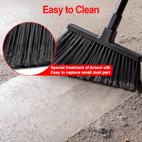 Broom 4 Pack Heavy Duty Outdoor Brooms for Floor Cleaning