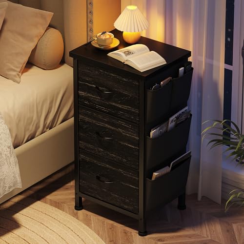 Night Stand White Nightstand with Drawers