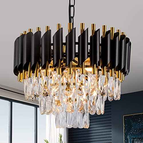 Modern Luxury Crystal Chandelier Light Fixture for Dining Room Living Room