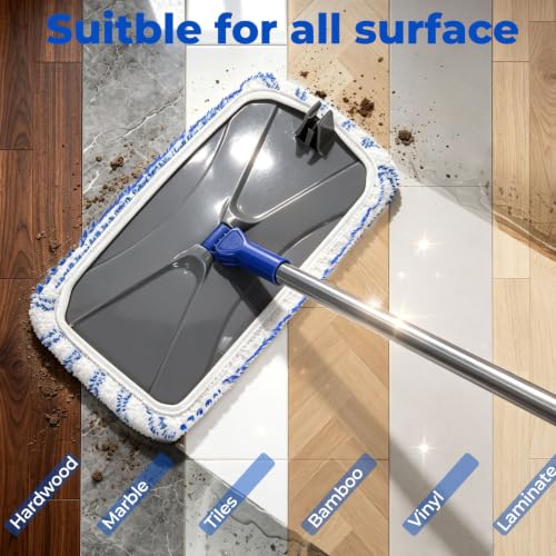 Flat Mop with Stainless Steel Handle