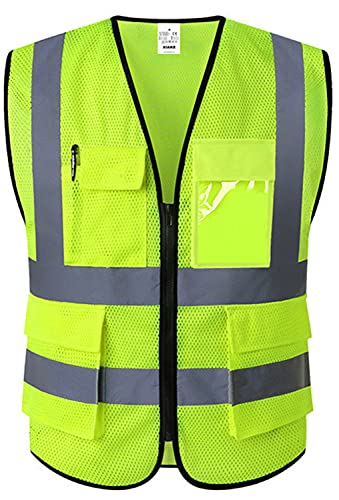 Reflective Safety Vest for Men & Women High Visibility Class 2 Vest with Pockets Meets ANSI Standards