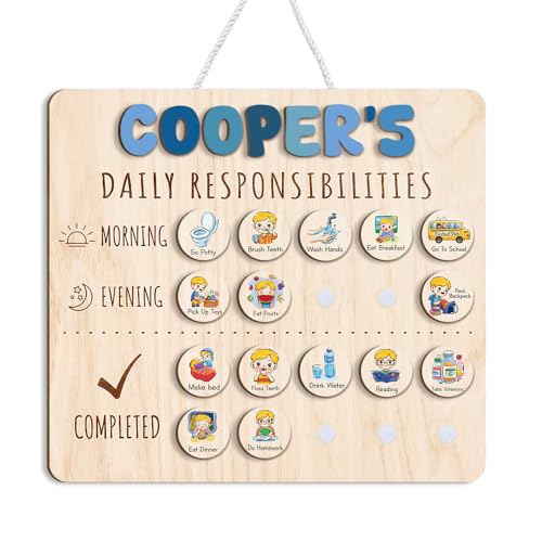 Personalized Wooden Daily Routine Chart