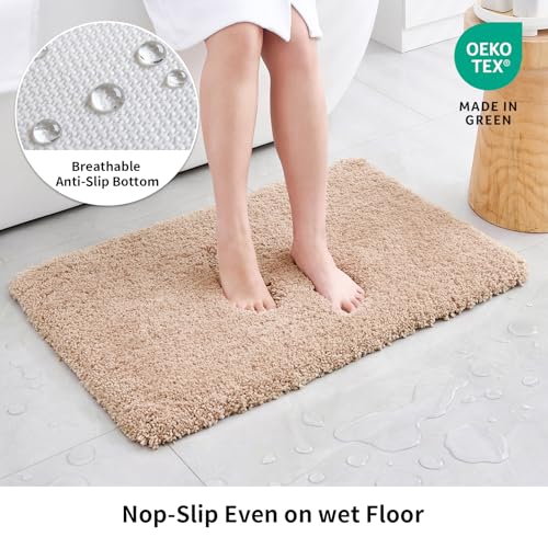Bathroom Rug Non Slip Fluffy Bath Mat for Bathroom Floor Washable Plush Luxury Bath Rug for Tub Soft Shaggy Shower Sink Mat