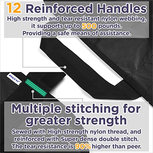 Bed Positioning Pad with Reinforced Handles 63" x 40" Washable Patient Transfer Slide Sheet for Body Lifting