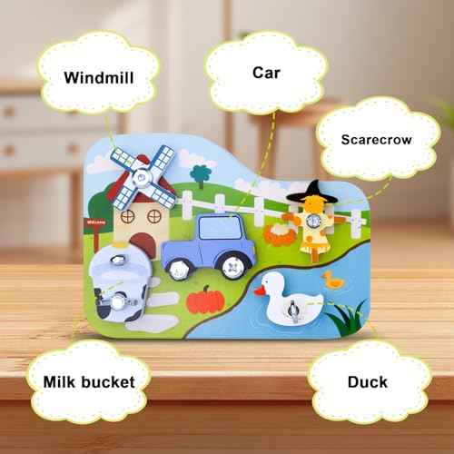 Montessori Screwdriver Busy Board Fire Truck