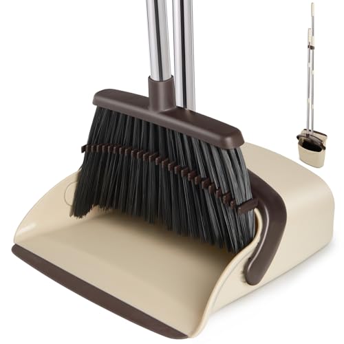 Broom and Dustpan Set with Long Handle