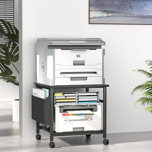 Large Printer Stand with Storage Shelf