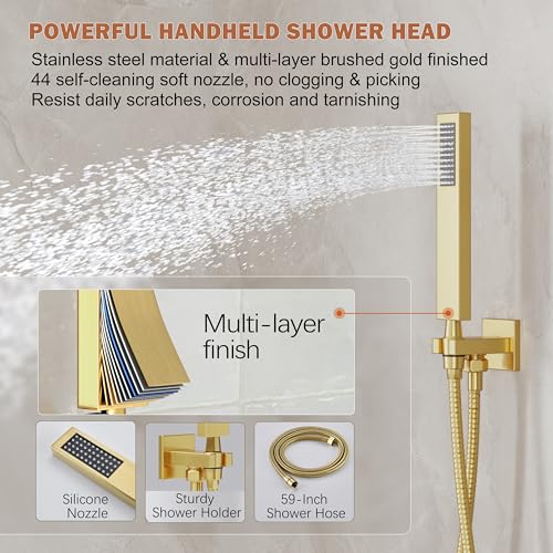 Rain Shower System with Handheld & Valve