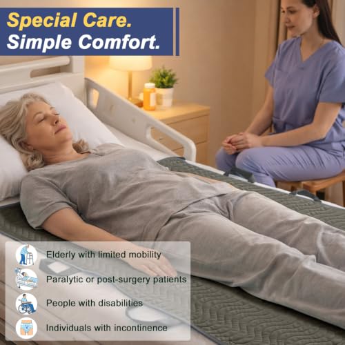 Washable Positioning Bed Pad with 8 Handles