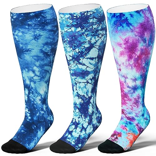 Plus Size Compression Socks for Women Men Wide Calf Extra Large 15